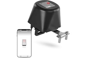 EMOS GoSmart - Smart Home motorisierter Ventilschließer für Wasser/Gas mit App - Zigbee - Auto-/Manuellsteuerung, Timer, leiser Betrieb - 12V Stromversorgung - Google Home, Alexa kompatibel - schwarz