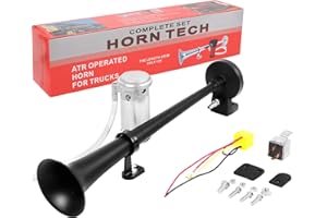 TIHOOK Bocina de camión 12v 150db Bocina de aire de bocina de 18 pulgadas, bocina de automóvil con compresor, bocina de aire comprimido, bocina de camión para todos los automóviles y barcos de 12V