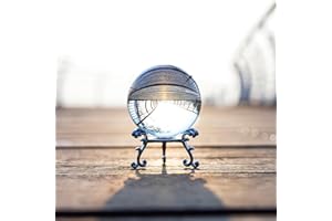 ZEERSHEE Glittering Crystal Ball with Stand Handmade Photo Prop for Magic Shooting Elegant Home Party Decoration for Women 60mm