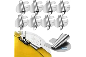 OUMAIFENG 8PCS Sewing Machine Accessories Rolled Hem Presser Foot, Sewing Accessories With 8-Sizes(3-10mm) Stainless Steel Sewing Rolled Hem Presser Foot For Home Suitable For A Wide Range