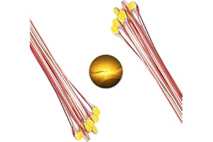 DiCUNO 20Pcs. vorverdrahtet Mikro LED Dioden 16CM, 0805 SMD gelötete Mini LED Leuchtdiode mit Schützhülle aus Klebstoffe für Modelbau, Lichtprojekt, Handarbeit, warmweiß