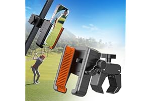 EEEKit Golfwagen Handyhalterung, 360° Drehbare Handy Halterung für Golf Zubehör, Kompatibel mit Allen Smartphones, Schwarz