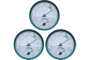 Pritok Termometer och hygrometer 2-i-1: 3 st, mini med färgglada komfortzoner, inomhus fuktighetsmätare för barn, hem, garage