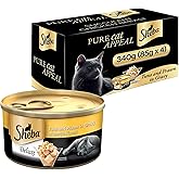 Sheba Adult Deluxe Premium Wet Cat Food, Tuna Fillet & Whole Prawns in Gravy, 4 Cans (4 x 85g)