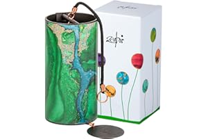 DAYASA Zaphir Klangspiel Crystalide Frühling mit Geschenkverpackung | Windspiel Geschenk - Chimes für Yoga, Kinder und Meditation in Grün