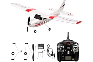 efaso WLToys F949S 3-Kanal 2,4 GHz RC Flugzeug Cessna Anfänger Segelflugzeug mit 2 Landgestellen- Robustes EPO-Material, 3-Fach coreless Motor, komplett RTF