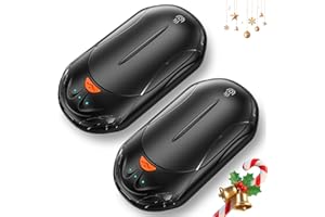 Handwärmer Elektrisch 2 in 1, OUTJUT 6000mAh USB Handwärmer Wiederaufladbar, 20 Stunden Akkulaufzeit 3 Heizmodi Schnelles Aufheizen, Outdoor Sport im Winter, Geschenk Weihnachten