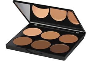 Sleek MakeUP Cream Contour Kit, 6 Easily Blendable Colours for Smooth and Long Lasting Contour, Dark