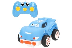 COLORBABY C'Baby Coche teledirigido bebé, Cochecito Azul con Mando, Luces, Sonido, Coches de Carreras, Juguetes niños +18 Meses, Pilas AA (no Incluidas) (39578)