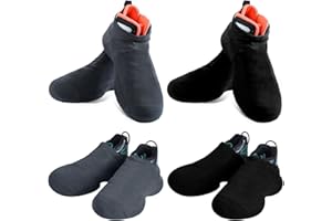SATINIOR 4 Pairs Over Sneaker Dance Shoe Socks Dance Shoe Covers Ballroom Dancing Socks