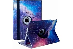 Ceysin Rotating Case for iPad 9th Generation (2021) / 8th Generation (2020) / 7th Gen (2019) 10.2 Inch - 360 Degree Rotating Protective Stand Cover with Auto Wake Sleep Function (Galaxy)