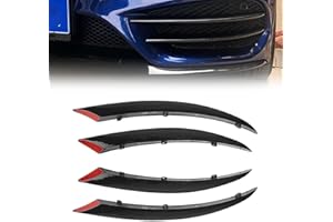 AUSMILA Répartiteur de pare-chocs avant de voiture pour Mercedes Benz Classe C Sport W205 C43 C63 AMG C180 C200 C250 C260 C300 2015-2018 Noir brillant Accessoires extérieurs de voiture