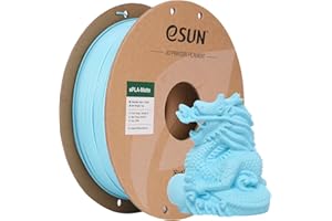 eSUN Modernizacji Filament do drukarki 3D Matowy PLA, Matowy Filament PLA 1.75mm, Dokładność wymiarowa +/- 0.02mm, Szpula 1KG (2.2 LBS) Filament do drukarek 3D,Matowy Jasnoniebieski