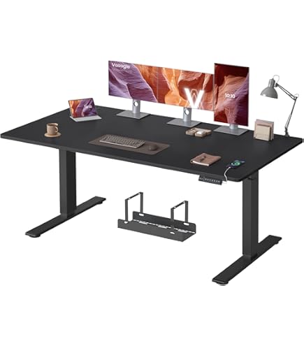 Homall 140 x 60 cm LED Gaming Table PC Desk with Cable