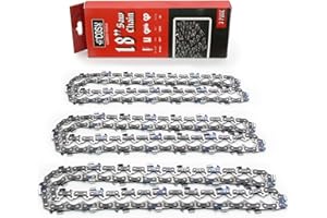 COSY GARDEN TOOLS Set Di 3 Catene Per Motosega Per Guidacatena Da 18 Pollici (45 cm),3/8"LP,1,3MM,Trasmissione A 62 Maglie Basso Contraccolpo Catena Di Ricambio Motosega,Catena Universale Per Lavorazione Del Legno