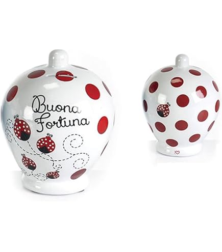 Virca piggy bank Se i soldi non fanno la felicita' , terracotta, h.18 cm approx