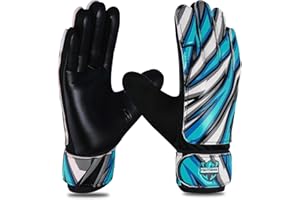 FIGHTSENSE Guanti da portiere di calcio per bambini,ragazzi,guanti da portiere di calcio,palmo in lattice da 4 mm, traspirante,supporto per il polso