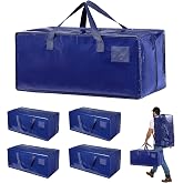 Dokpav Pack of 4 Moving Bags, 92L Large Storage Bags | Extra Large Zippered Moving Bags, Clothes Storage Bags, Alternative to