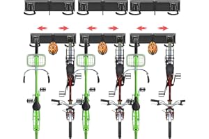 Mimoke Support mural pour vélo avec crochet pour casque - Solution peu encombrante et stable pour les garages et appartements - Montage facile - Rangement parfait pour votre vélo et vos accessoires