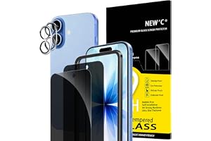 NEW'C Sekretess Skärmskydd för iPhone 17 + Kameraskydd med Monteringshjälp