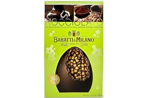 Baratti & Milano Uovo Nocciolato Extra Fondente 550gr. - 200 nocciole intere italiane, tonde e gentili.
