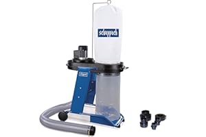 ‎SCHEPPACH Scheppach Absauganlage HD12 Absaugung | 550W, Luftleistung 1150m³/h, Füllmenge 75L, Schlauch- Ø/-länge 100mm/2300mm, Fahrvorrichtung | inkl. Adapterset