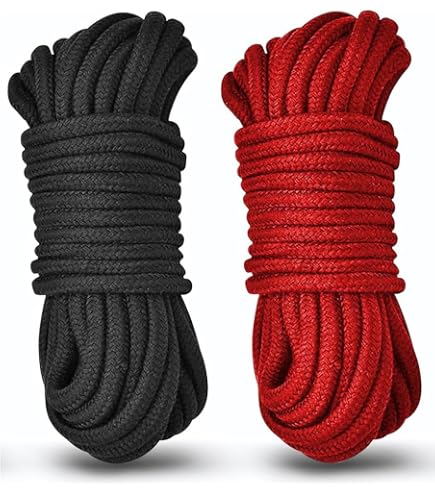 XINSHUNCAN Nylon Rope – 1/4” X 50FT, Black, Strong Utility Cord For Camping, Hiking, Marine, DIY & Outdoor Use