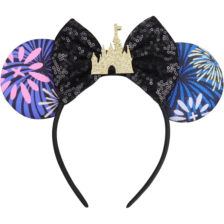 Minnie Ohren Stirnbänder Mit Pailletten – Elastisch, Verstellbar, Für Disney-Partys & Cosplay
