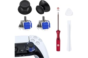Mcbazel TMR Electromagnetic Joysticks Replacement Tool for PS5 Controller, Sticks Replacement Accessories with 3D Analog ThumbStick Cap for PS5 DualSense Controller