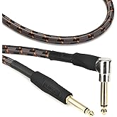 Roland Gold-Serie Patch/Pedal-Kabel – gerade auf gewinkelte 6,3-mm-Klinkenstecker, Länge: 1,5 m – RIC-G5A