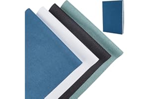 CRASPIRE 8 Pz 13.7x11.8 Panni per Libri in Lino 4 Colori per Libri A5-A8 Rilegatura Superficie in Tessuto Copertina per Libri con Retro in Carta Libro della Bibbia Album Archivio Fai da Te Copertura