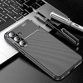 Spia Samsung Galaxy S25 FE ile Uyumlu Kılıf Siyah Karbon Silikon Orijinal (Samsung Galaxy S25 FE ile Uyumlu, Siyah)