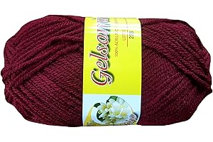 CUCIRINI TRE STELLE Laine de jasmin premium de 50 g pour tricoter et amigurumi (Bordeaux - 42)