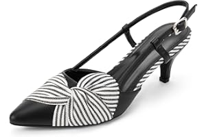 Greatonu Zapatos de Tacón Bajo con Lazo Mujer