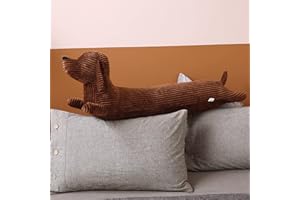 fanelod Peluche para Abrazo Perro Salchicha, Siesta Animales Dibujos Animados Peluche, Abrazo Animales Perro Salchicha, cojín Peluche Duradero