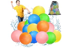 SMASIAGON Palloncini D'acqua Riutilizzabili, 15 pezzi Bombe Acqua Magnetiche Ricaricabili, Facile da Riempire e Autosigillante per Estivi Piscina Spiaggia Giardino Palloncini Gioco per Bambini e adulti