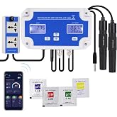 DANOPLUS Smart ORP pH Controller with Remote App and Water Dosing Control, 3 in 1 pH / ORP / Temperature Meter Replaceable Pr