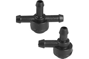 TIANXUAN 2 Pcs Car Windshield Windscreen Washer Jets Fit for Volvo XC90 C30 C70 S40 S60 S70 S80 V50 V70 XC60 XC70 Washer Check Valve 31391513 9178897 Way (L) 3 Way (T) Connectors Abs Replacement Parts
