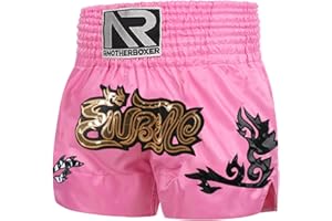 Freebily Pantalones Cortos De Muay Thai para Niños Pantalones Cortos De Boxeo Metálicos Pantalones para Kickboxing MMA Artes Marciales