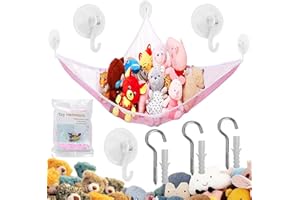 LANKAI Hamac de Rangement en Filet, Grande Jouet Hamac avec Crochets, Enfant Grande Filet de Rangement Hamac, pour Rangement Teddys, Filet de Rangement Ultra-Léger, 180 x 120 x 120 Cm