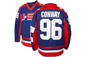 WUDU Charlie Conway #96 Mighty Ducks Movie Hockey Jersey Blanco Verde