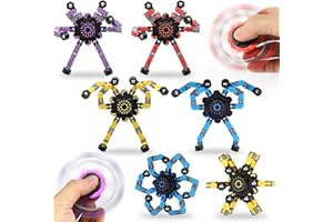 DILABNDA Transformer Chain Robot Fidget Spinner Toy - Lot de 4 jouets sensoriels pour enfants et adultes