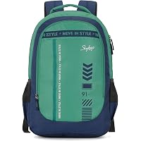 Skybags Beatle 02 27 Ltrs Green-Blue Casual Backpack