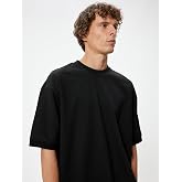 Cotton Short Sleeve Bicycle Collar Oversize T-Shirt