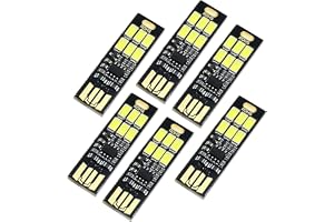 GERUI 6 stycken USB-LED, USB LED-stick superljus (kallvit)