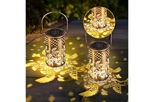 Sonpen Solarlampen für Außen Garten, 2 Stück Solarlaterne für Außen, Metall LED Solarleuchten für Draußen mit Boden Stecken, IP65 Wasserdicht Solar Gartenleuchten für Terrasse Balkon Patio Rasen