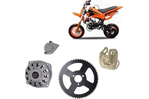 Minimoto Kopplingstrumma Växellåda, 68T Bakre Kedjedrev 25H Kedja för 2-takts Minimoto Pocket Bike Quad ATV
