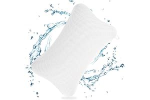 Badkarskudde vit med 4 stycken sugkoppar, badkarskuddar nacke, huvudkudde för optimal nackavkoppling