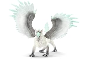 Schleich 70143 Eldrador Créatures Figurine d'action Griffon de Glace - Jouet Réaliste et Durable aux Ailes Mobiles - Cadeau pour Garçons et Filles de 7 Ans et +