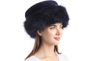 Soul Young Cappello di Vera Pelliccia di Volpe per Donna Stile Stampa Russo Russian Style